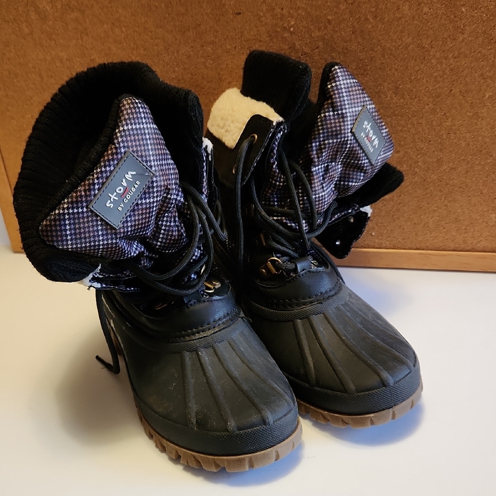 Storm By Cougar Black & Brown Waterproof Snow Boots ☃️